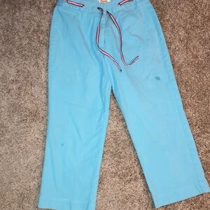 Talbots Blue Capris with Adjustable Drawstring Waist